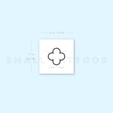 Fine Line Quatrefoil Temporary Tattoo - Set of 3