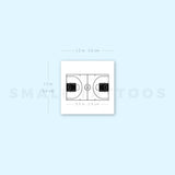 Basketball Court Temporary Tattoo - Set of 3