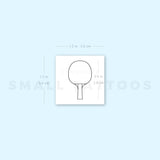 Ping Pong Paddle Temporary Tattoo - Set of 3