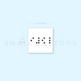 Braille Love Temporary Tattoo - Set of 3