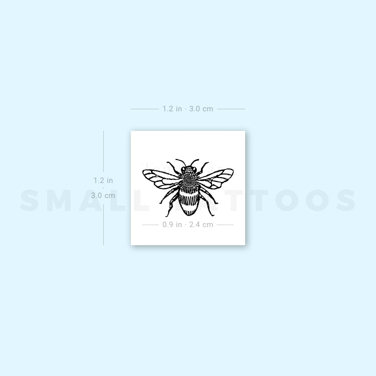 Honey Bee Temporary Tattoo - Set of 3