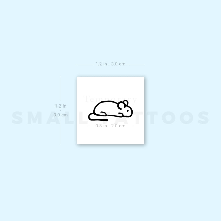 Mouse Temporary Tattoo - Set of 3