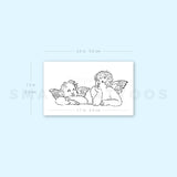 Minimalist Putti Cherubs Temporary Tattoo - Set of 3