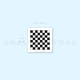 Chess Board Temporary Tattoo - Set of 3