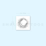 Fine Line Eclipse Temporary Tattoo - Set of 3
