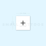 Plus Sign Temporary Tattoo - Set of 3