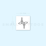 Small Family Symbol Temporary Tattoo - Set of 3