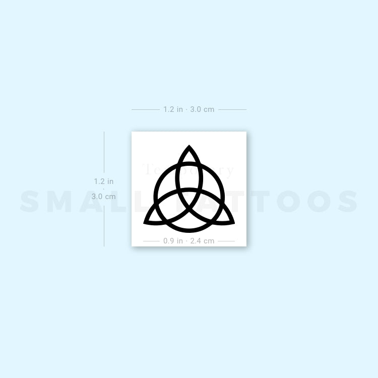 Small Trinity Knot Temporary Tattoo - Set of 3
