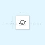 Flying Around Saturn Temporary Tattoo - Set of 3