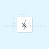 Violin Temporary Tattoo - Set of 3