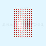 Red Hearts Nail Decals