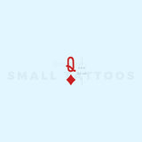 Queen Of Diamonds Temporary Tattoo - Set of 3