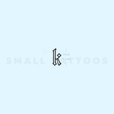 K Temporary Tattoo - Set of 3