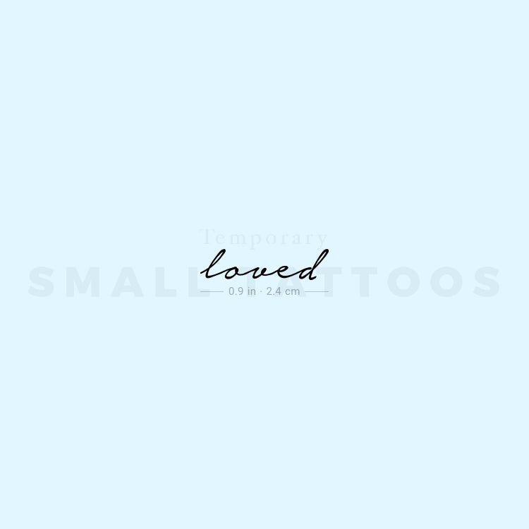 Loved Temporary Tattoo - Set of 3