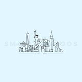 NYC Skyline Temporary Tattoo - Set of 3