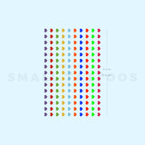 Colored Hearts Nail Decals