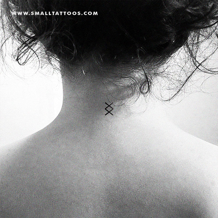 Tatuaje temporal minimalista de Ingwaz (juego de 3)