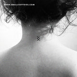 Minimalist Ingwaz Temporary Tattoo (Set of 3)