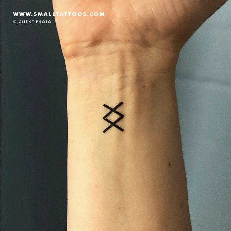 Tatuaje temporal minimalista de Ingwaz (juego de 3)