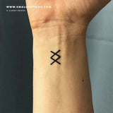 Minimalist Ingwaz Temporary Tattoo (Set of 3)