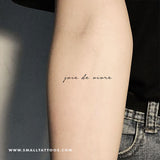 Joie De Vivre Temporary Tattoo (Set of 3)