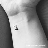Jupiter Planetary Symbol Temporary Tattoo (Set of 3)