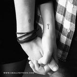 Matching Key and Lock Temporary Tattoo (Set of 3+3)