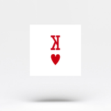 King of Hearts Temporary Tattoo (Set of 3)