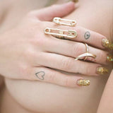 Small Heart Outline Temporary Tattoo (Set of 3)