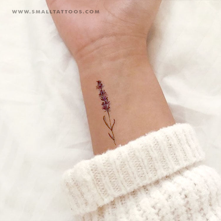 Lavender Temporary Tattoo By Lena Fedchenko (Set of 3)