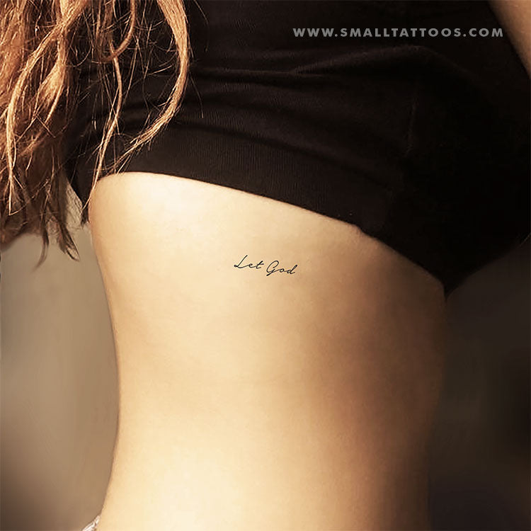 Tatuaje temporal "Let God" (juego de 3)