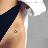 Small Crown Temporary Tattoo (Set of 3)
