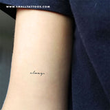 Small Always Temporary Tattoo (Set of 3)