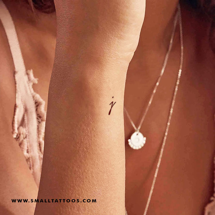 J Handwritten Letter Temporary Tattoo (Set of 3)