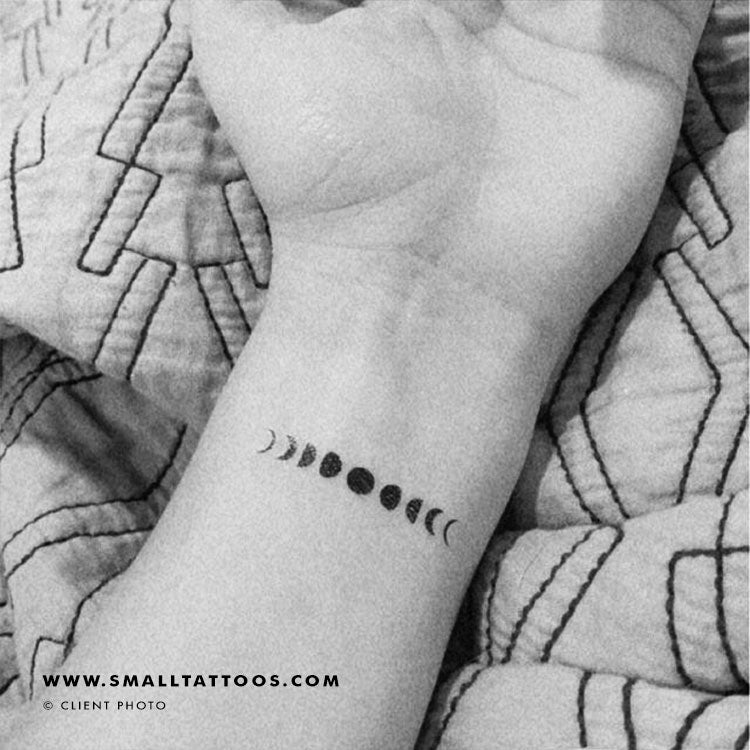 Moon Phases Temporary Tattoo (Set of 3)