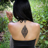 Ornamental Upper Back Temporary Tattoo (Set of 2)