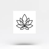 Minimalist Lotus Flower Temporary Tattoo (Set of 3)