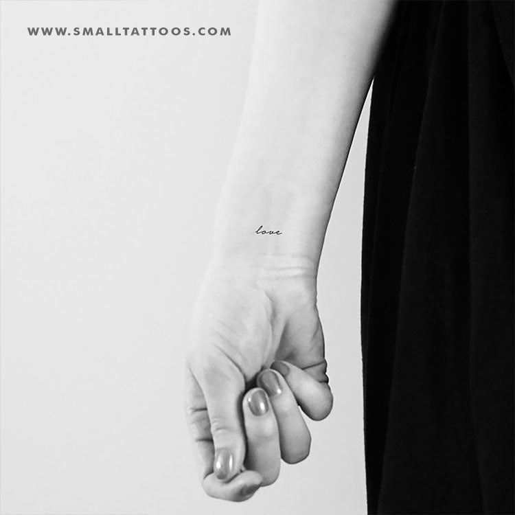 'Love' Temporary Tattoo (Set of 3)
