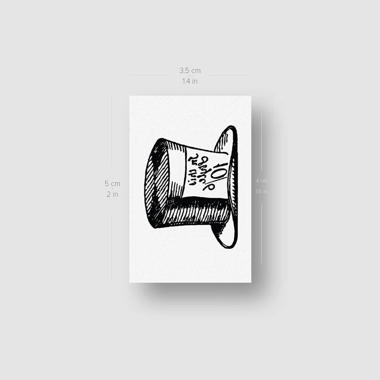 Mad Hatter's Hat Temporary Tattoo (Set of 3)