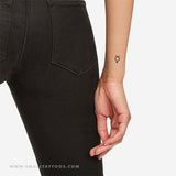 Mercury Planetary Symbol Temporary Tattoo - Set of 3