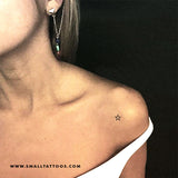 Star Outline Temporary Tattoo (Set of 3)