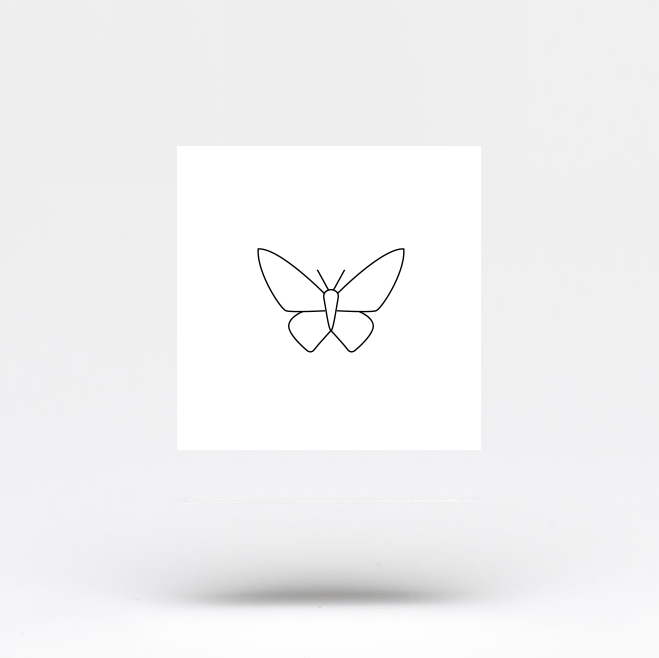 Tatuaje temporal de mariposa minimalista (juego de 3)