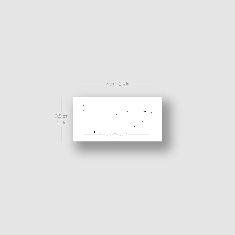 Minimalist Capricornus Constellation Temporary Tattoo (Set of 3)