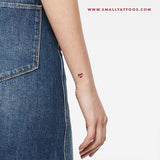 Small Heart with Mom Banner Temporary Tattoo (Set of 3)
