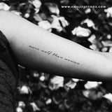 More Wolf Than Woman Temporary Tattoo (Set of 3)