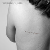 No Rain, No Flowers Handwritten Font Temporary Tattoo (Set of 3)
