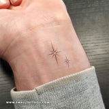 North Star Couple Temporary Tattoo (Set of 3)