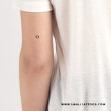 O Uppercase Serif Letter Temporary Tattoo (Set of 3)