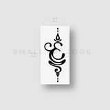 Sanskrit Symbol for Breathe Temporary Tattoo (Set of 3)