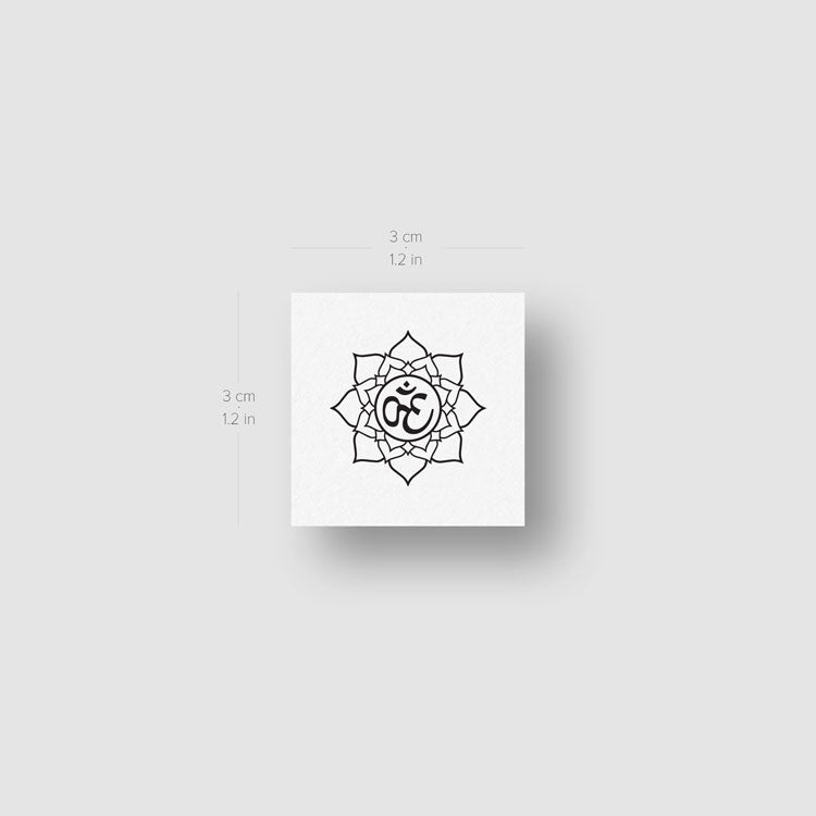 Om Mandala Temporary Tattoo (Set of 3)
